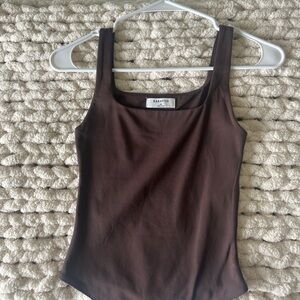 aritzia original contour bodysuit, brown, size xs